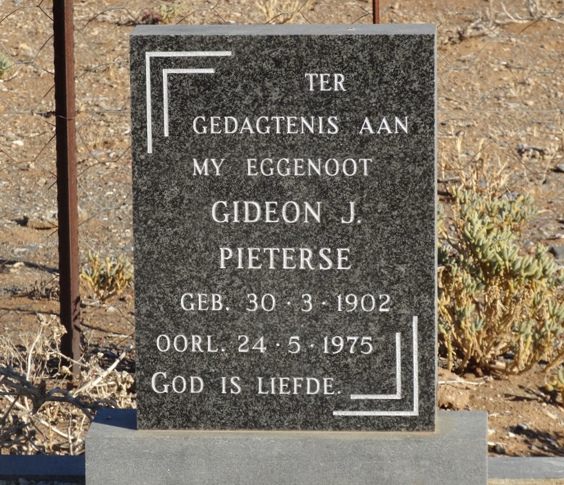 PIETERSE Gideon J. 1902-1975