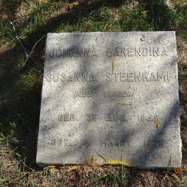 STEENKAMP Johanna Barendina Susanna nee VISSER 1849-1925