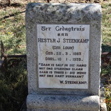 STEENKAMP Hester J. nee LOUW 1883-1935