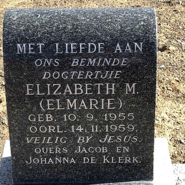 KLERK Elizabeth M., de 1955-1959