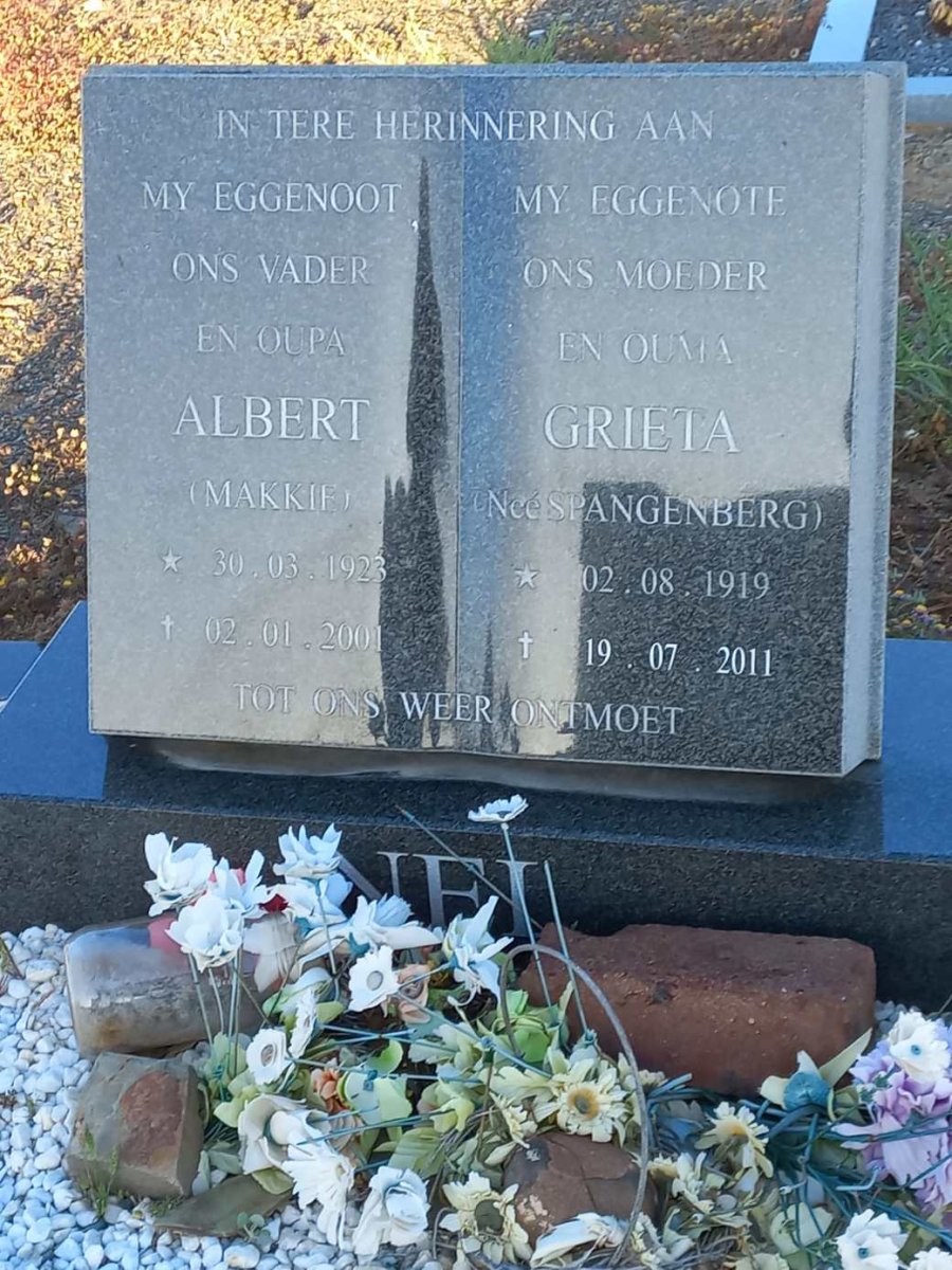 NEL Albert 1923-2001 &amp; Grieta SPANGENBERG 1919-2011