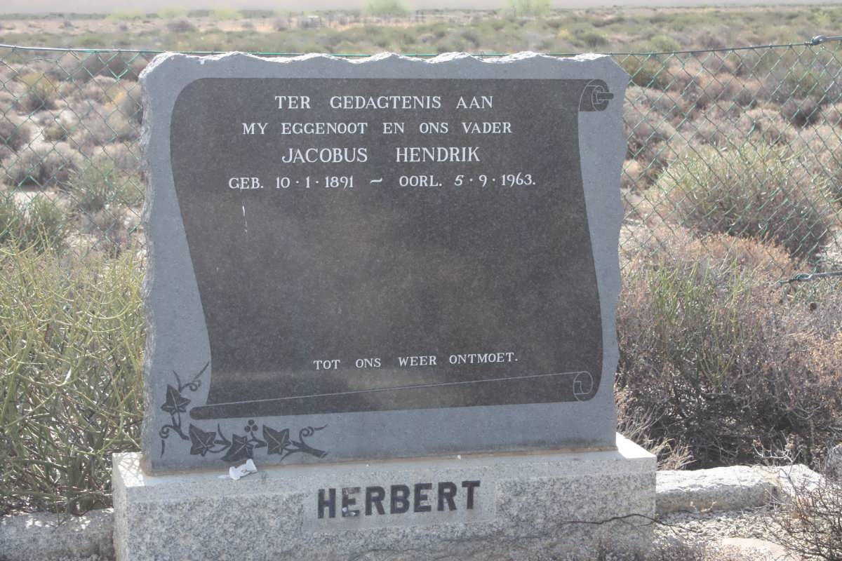 HERBERT Jacobus Hendrik 1891-1963