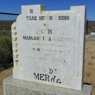 MERWE Margaretha, van der 1906-1944
