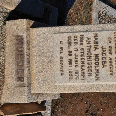ANTHONISSEN Jacoba Maria Moolman nee STEENKAMP 1876-1952