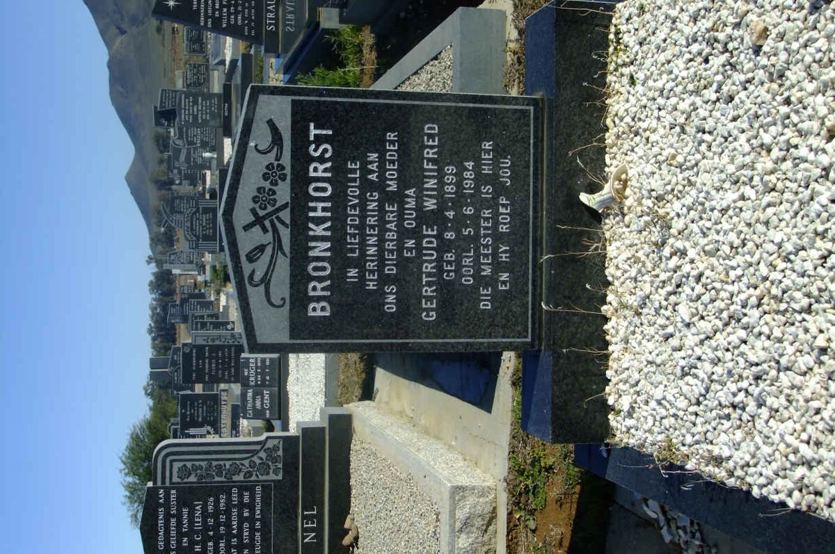 BRONKHORST Gertrude Winifred 1899-1984