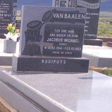 BAALEN Jacobus Michael, van  1914-1993