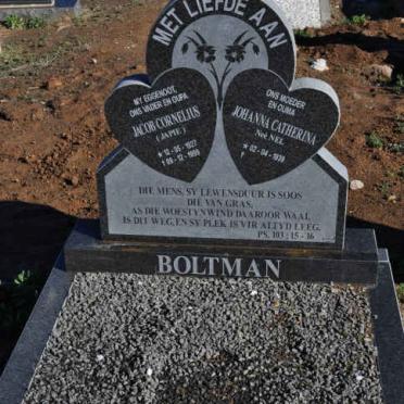 BOLTMAN Jacob Cornelius 1927-1999 &amp; Johanna Catherina NEL 1939-