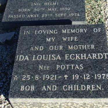 ECKHARDT Ida Louisa nee POTTAS 1921-1978