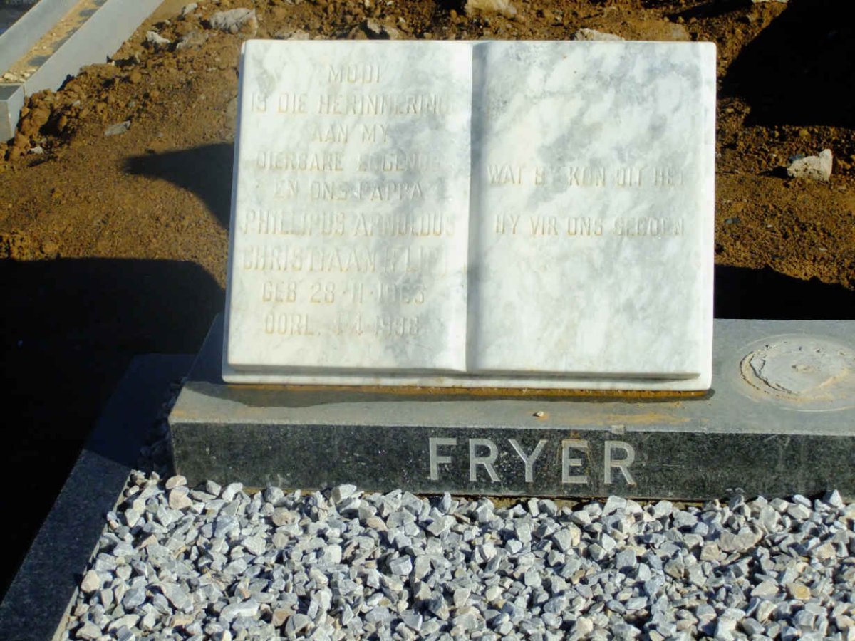 FRYER Phillipus Arnoldus Christiaan 1963-1998