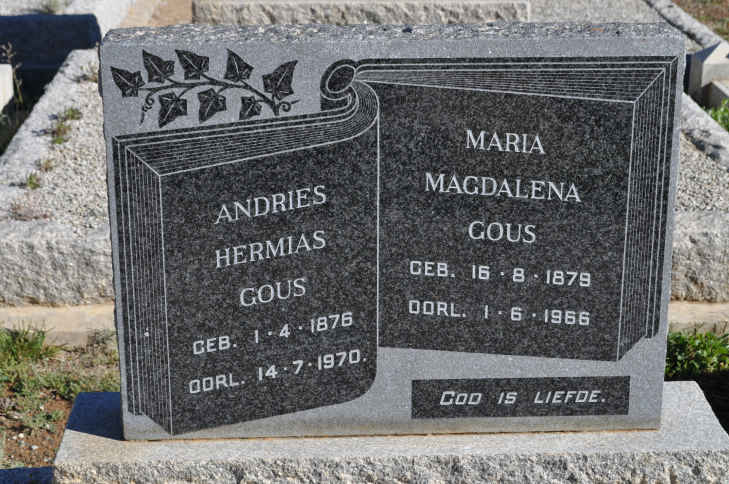 GOUS Andries Hermias 1876-1970 &amp; Maria Magdalena 1879-1966