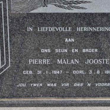 JOOSTE Pierre Malan 1947-1967