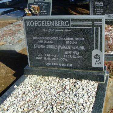 KOEGELENBERG Johannes Cornelius 1918-2007 &amp; Margaretha Helena Wilhelmina 1925-