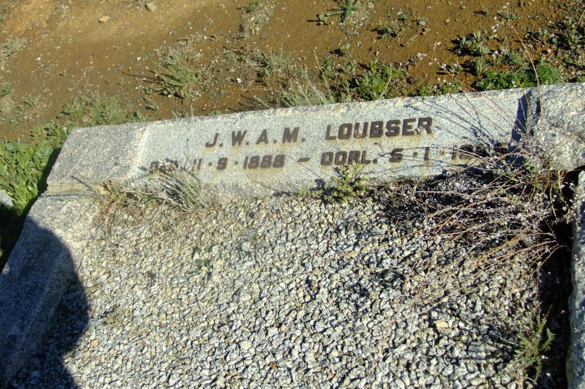 LOUBSER J.W.A.M. 1888-19?5
