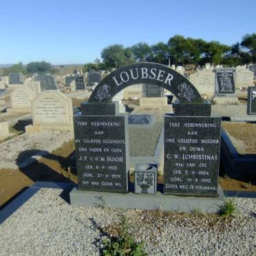 LOUBSER J.P. v.d. M. 1903-1979 &amp; C.W. VAN ZYL 1904-1992