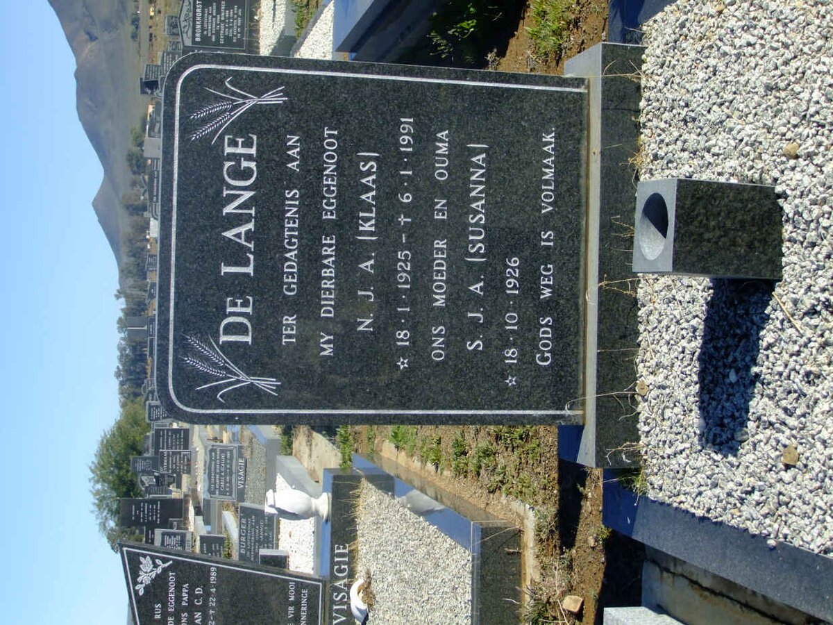 LANGE N.J.A., de 1925-1991 &amp; S.J.A. 1926-