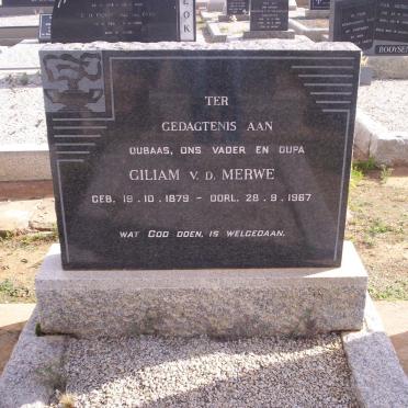 MERWE Giliam, v.d. 1879-1967