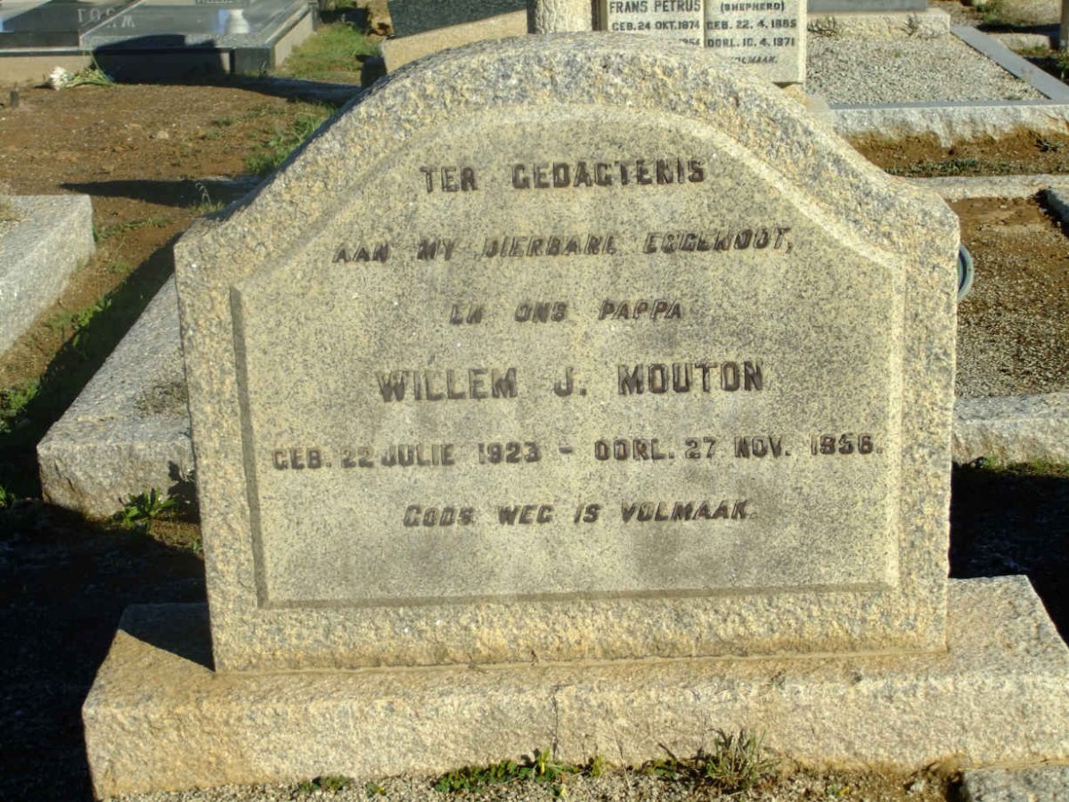 MOUTON Willem J. 1923-1956