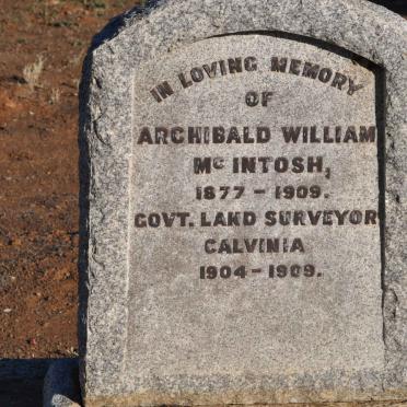 MCINTOSH Archibald William 1877-1909