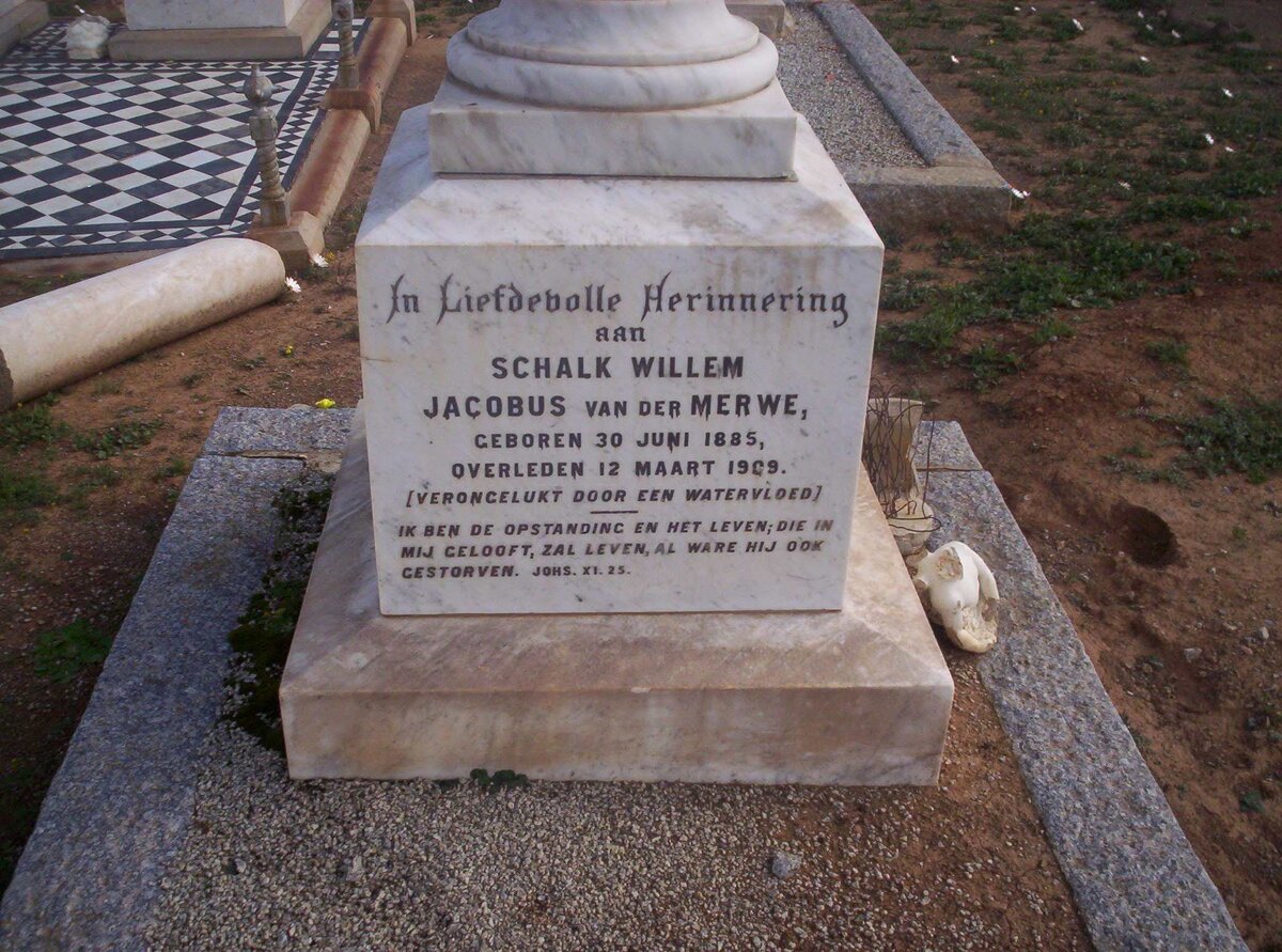 MERWE Schalk Willem Jacobus, van der 1885-1909