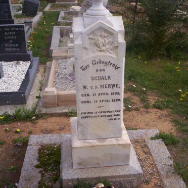 MERWE Schalk W., v.d. 1902-1929