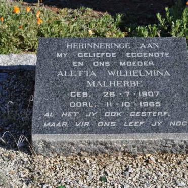 MALHERBE Aletta Wilhelmina 1907-1965