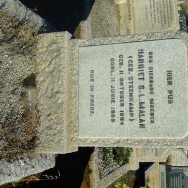MALAN Harriet S.L. nee STEENKAMP 1894-1965