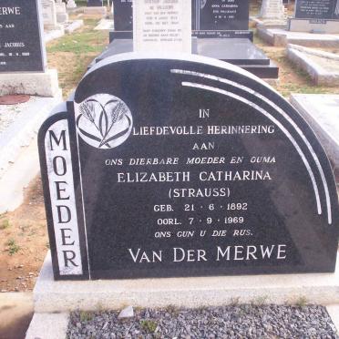 MERWE Elizabeth Catharina, van der nee STRAUSS 1892-1969