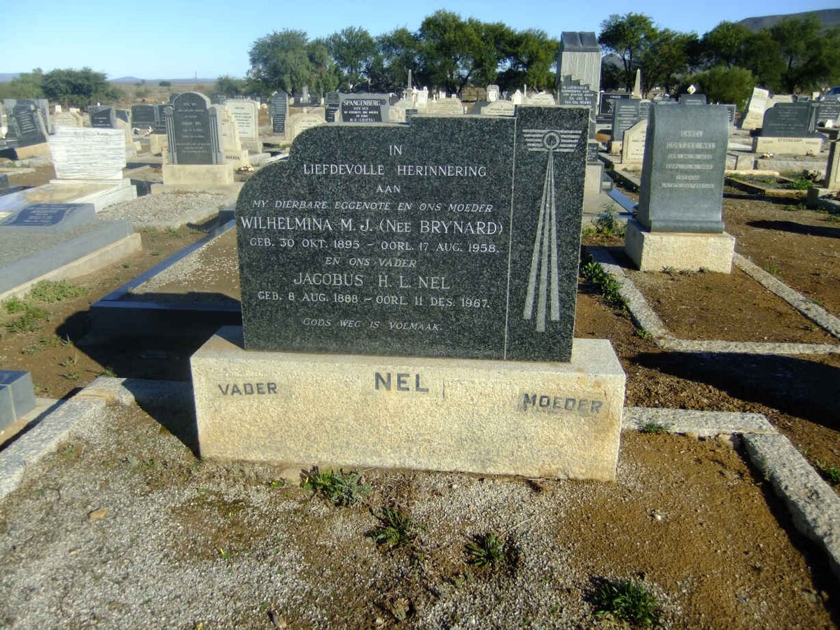 NEL Jacobus H.L. 1888-1967 &amp; Wilhelmina M.J. BRYNARD 1895-1958