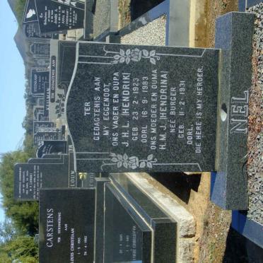 NEL J.H.L. 1923-1983 &amp; H.M.J. BURGER 1931-