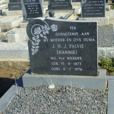 PALVIE J.H.J. nee VAN NIEKERK 1873-1976