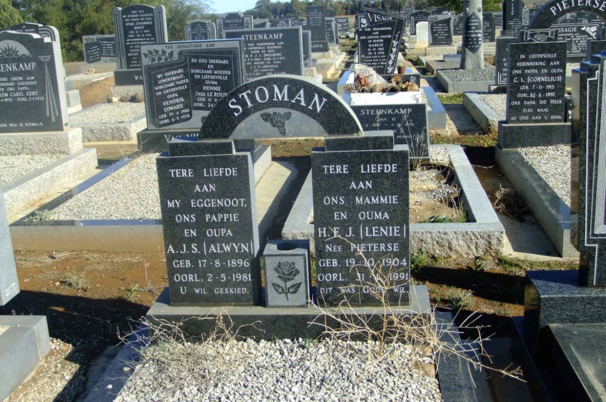 STOMAN A.J.S. 1896-1981 &amp; H.E.J. PIETERSE 1904-1991