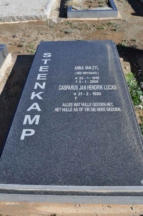 STEENKAMP Casparus Jan Hendrik Lucas 1920- &amp; Anna van Zyl BRYNARD 1918-2000