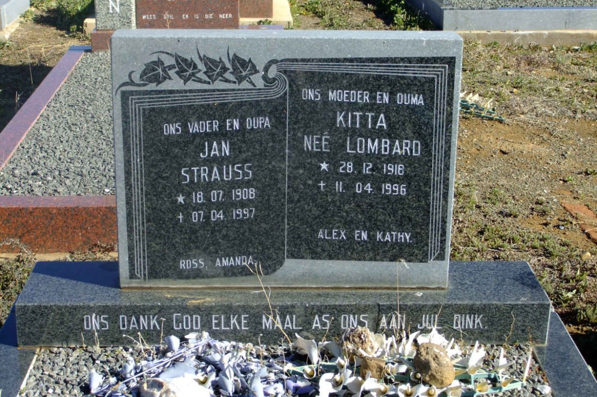 STRAUSS Jan 1908-1997 &amp; Kitta LOMBARD 1918-1996