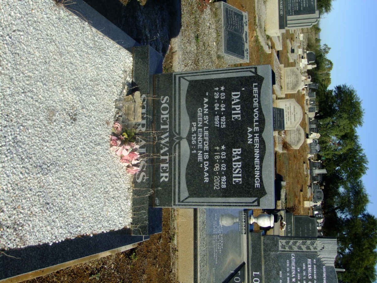 STRAUSS Dapie 1925-1997 &amp; Babsie 1928-2002