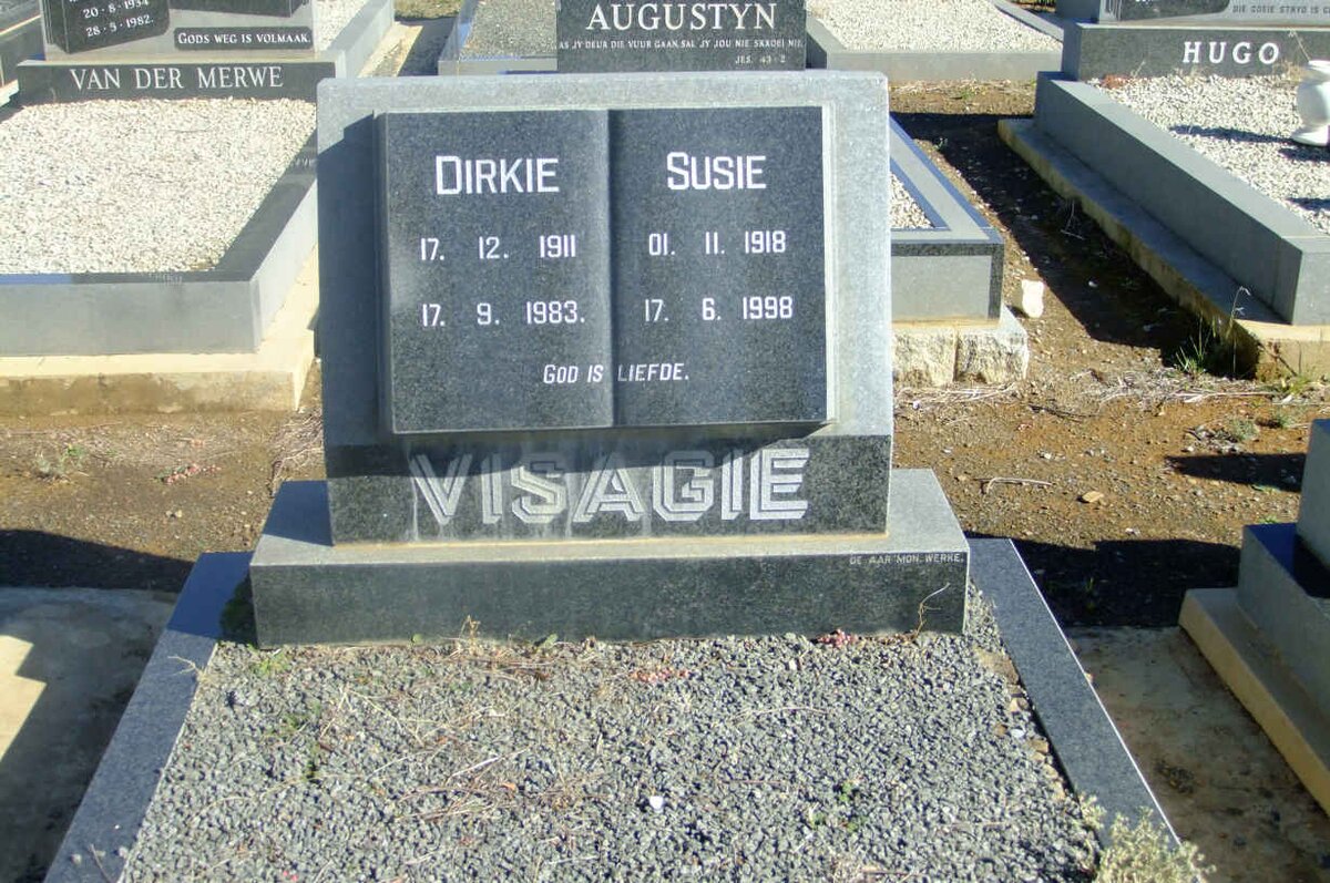 VISAGIE Dirkie 1911-1983 &amp; Susie 1918-1998