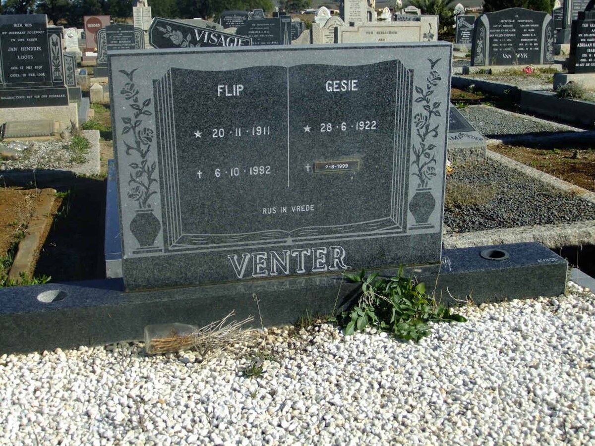 VENTER Flip 1911-1992 &amp; Gesie 1922-1999