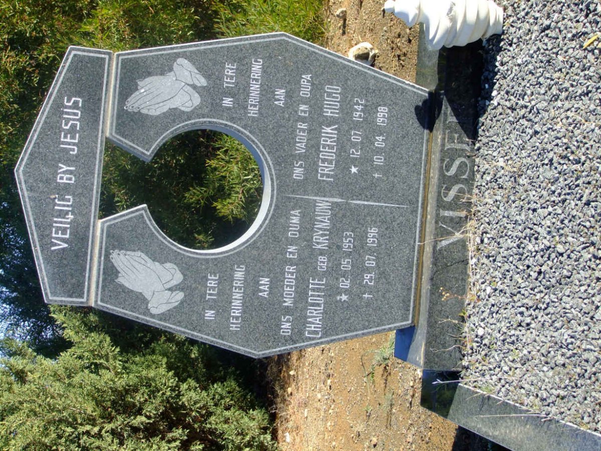 VISSER Frederik Hugo 1942-1998 &amp; Charlotte KRYNAUW 1953-1996