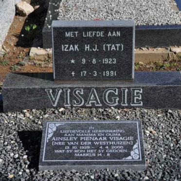 VISAGIE Izak H.J. 1923-1991 &amp; Ainsley Pienaar VAN DER WESTHUIZEN 1929-2000