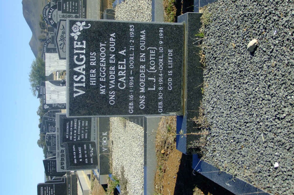 VISAGIE Carel A. 1914-1985 &amp; L.J. 1914-1991