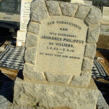 VILLIERS Johannes Philippus, de 1863-1913