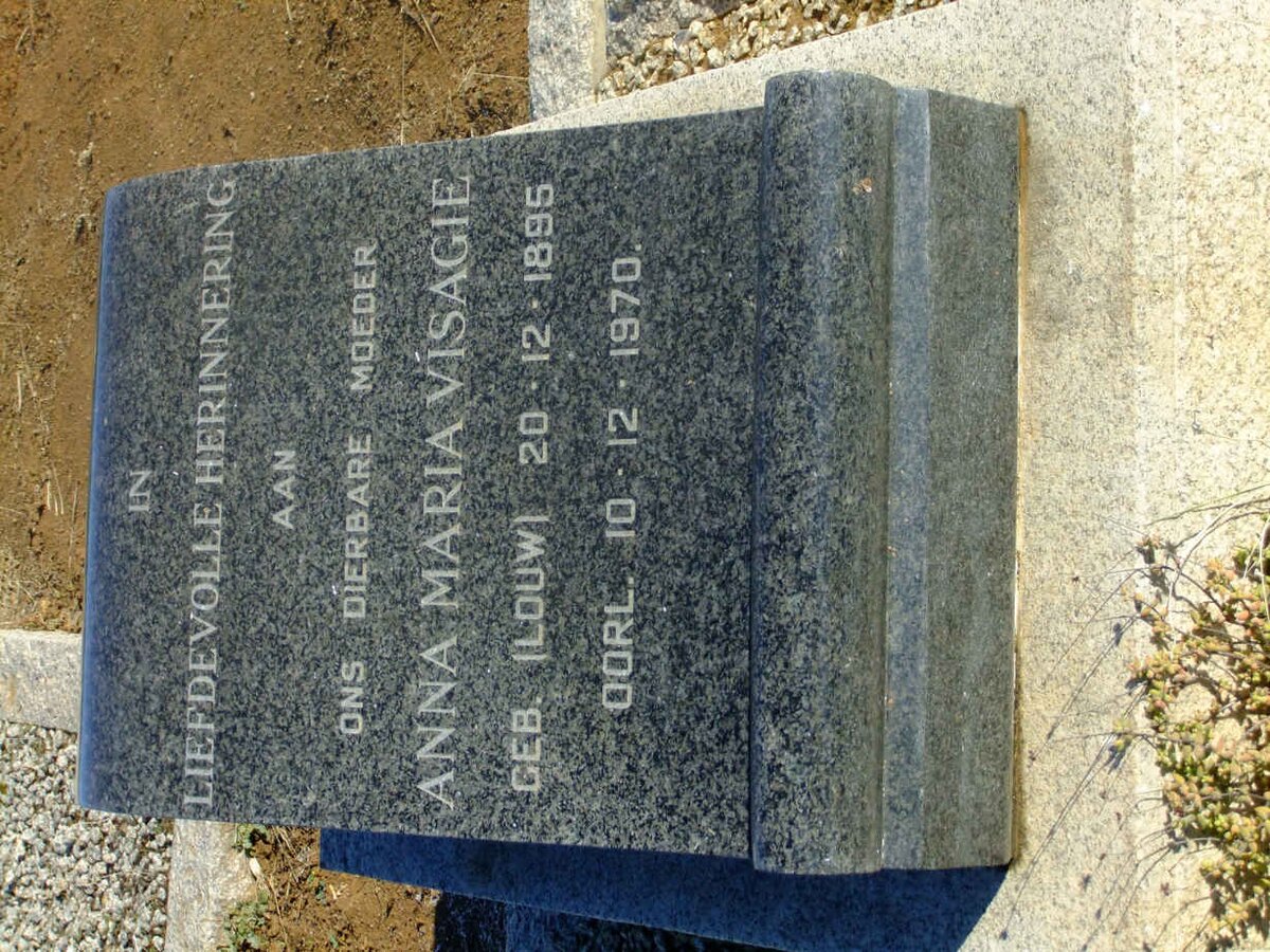 VISAGIE Anna Maria nee LOUW 1895-1970