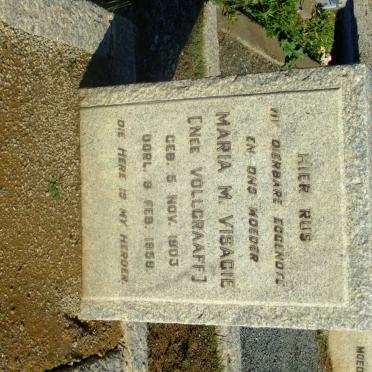 VISAGIE Maria M. nee VOLLGRAAFF 1903-1958