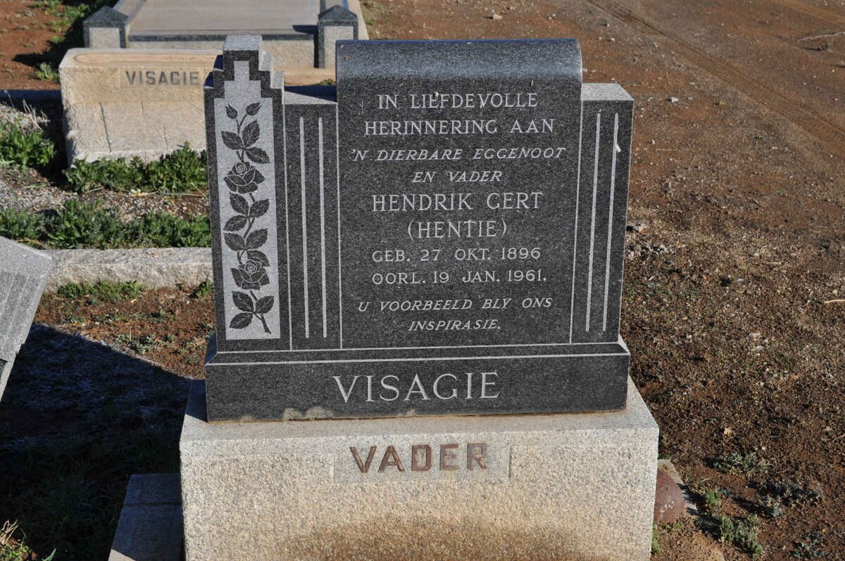 VISAGIE Hendrik Gert 1896-1961