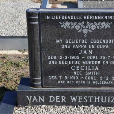 WESTHUIZEN Jan, van der 1905-1983 &amp; Cecilia SMITH 1910-1989
