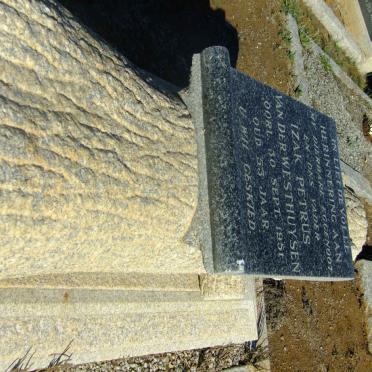 WESTHUYSEN Izak Petrus, van der -1951