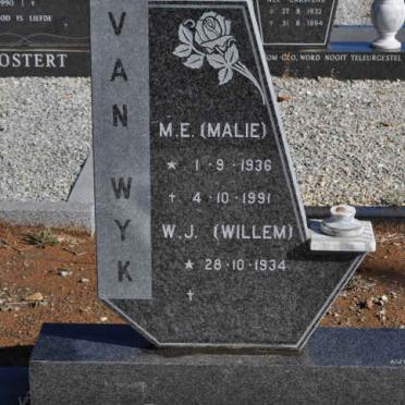 WYK W.J., van 1934- &amp; M.E. 1936-1991