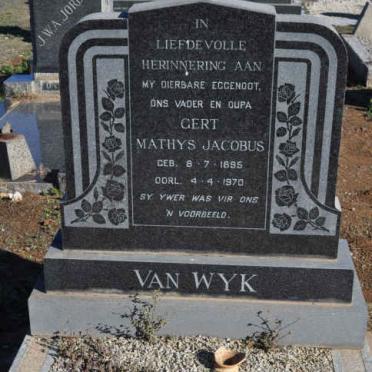 WYK Gert Mathys Jacobus, van 1895-1970
