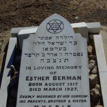 BERMAN Esther 1917-1927