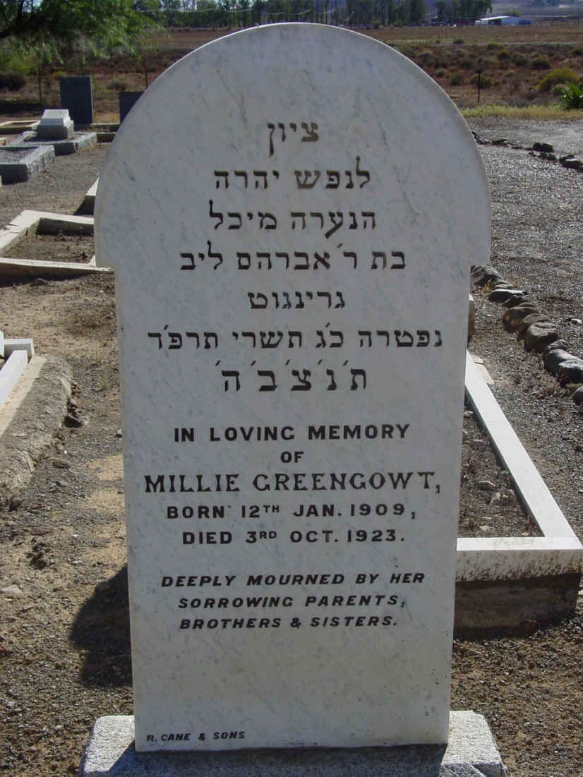 GREENGOWT Millie 1909-1923