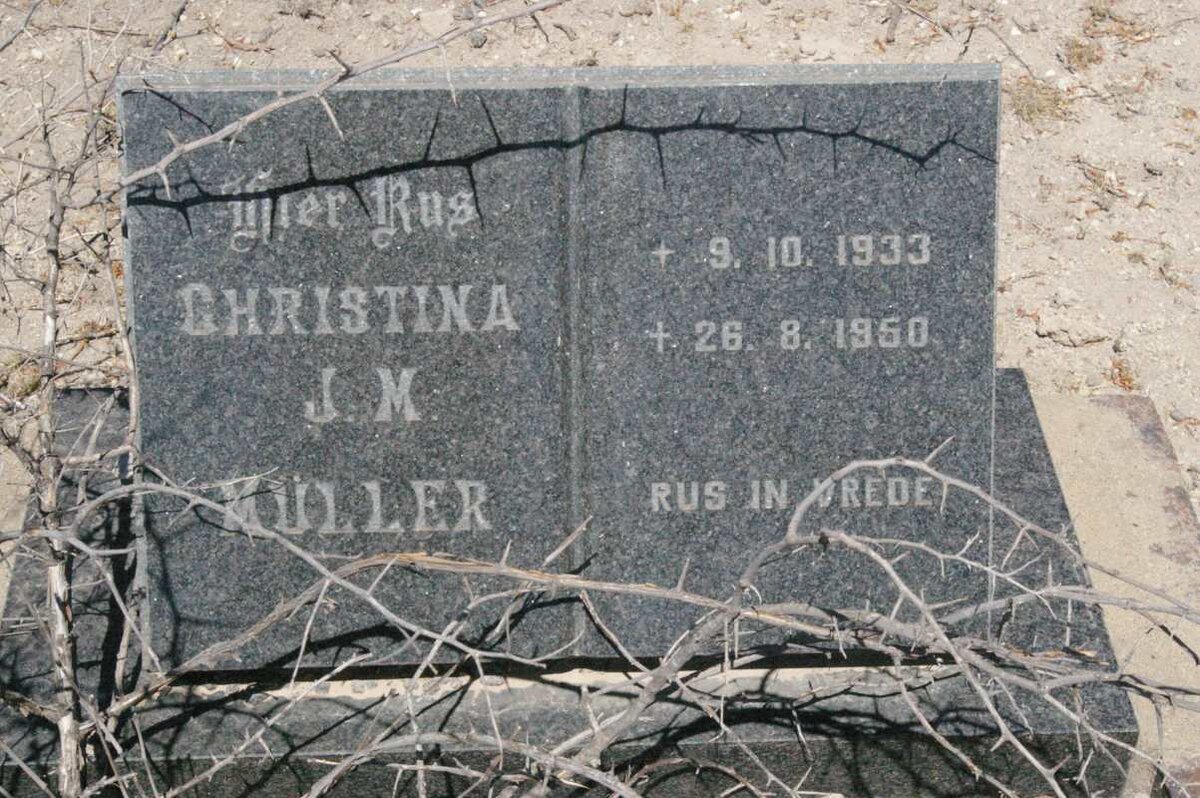 MULLER Christina J.M. 1933-1950